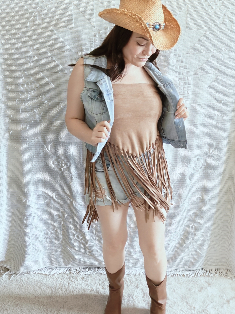 Reserve Fairfax | Light Wash Denim Vest | Size L | Classic Western Style